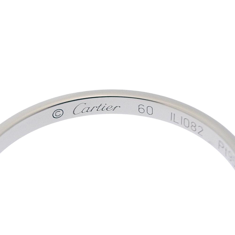 Cartier Wedding Ring Ring Pt950Platinum #9.2(US Size) 2.7g Unisex Used