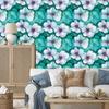 Wallpaper Ink Turquoise, Sea, Blue and White 50x1000
