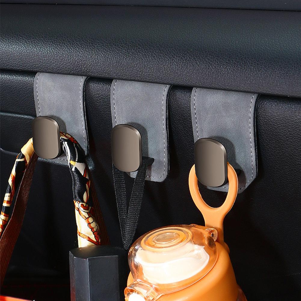 Universal Car Glove Box Hooks Passenger Purse Bag Hanger Hat Holder Interior Storage Auto Suede Accessories Hook