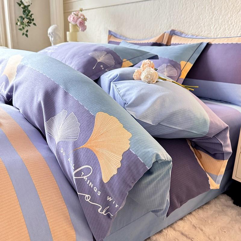Fresh Style Cotton Bedding Set - 1.2m 1.5m 1.8m 2.0m Soft Breathable Bed Linens