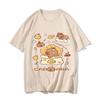 Cute Capybara Tshirt Unisex Design Sense of Personality Casual Loose Shortsleeved Kawaii Animals Printed Tops Figure Silhouette
