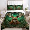 3pcs Deer Forest Soft Comfortable Bedding Set, For Bedroom, Guest Room And Dorm, All - Season Use, High-Definition Printing196