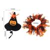 Fuuny Pumpkin Halloween Cat Costume Spider Adjustable Cat Collar Hat Set Scarf Mesh Pet Halloween Supplies Small Dog