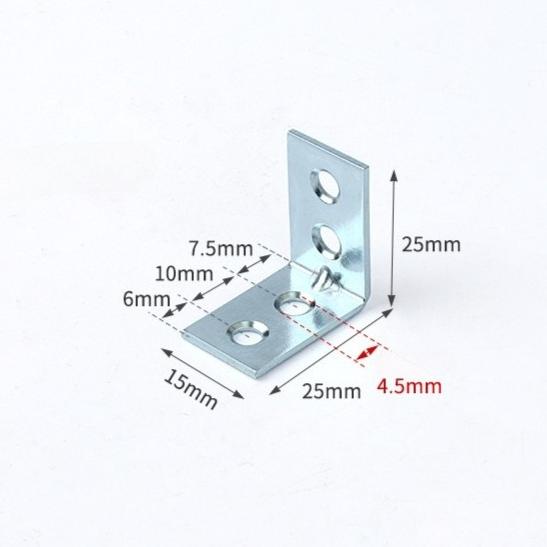12 stuks L-vormige Metalen Hoekbeugels Lade Plaat Wandbeugel Bevestiging Rechte Hoek Beugels Meubilair Hardware