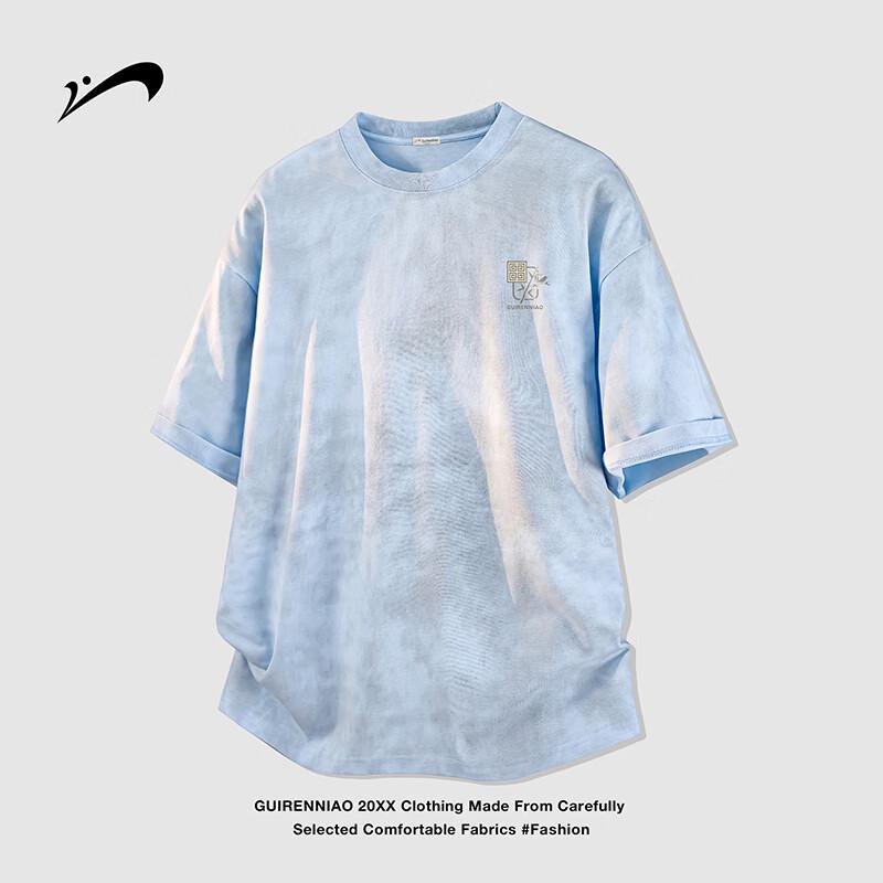 Men s Retro Tie-Dye Cotton Short Sleeve T-Shirt XL