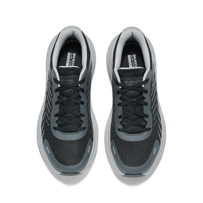 Skechers Go Comfortable Slip-Resistant Durable Low-Top Casual City Commuting Running Shoes Men Sneaker Black Gray 220614-BKGY