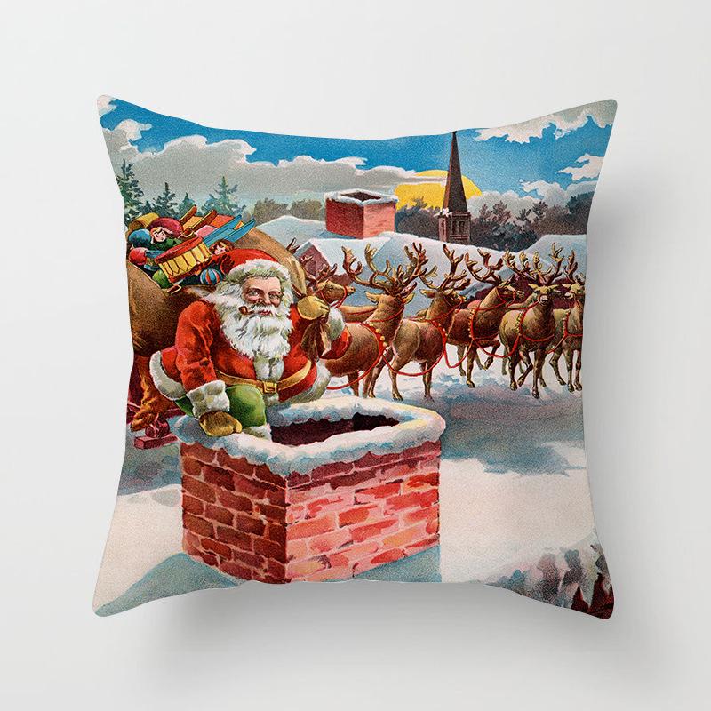 Vánoční anděl Santa Claus Povlak na polštář Sváteční domácí dekorace Polštář na pohovku Povlak na polštář