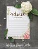 Inkdotpot Set of 50 Advice for The Newlyweds, Bride & Groom, Mr and Mrs Advice Cards Floral Wedding Décor, Guestbook Alternative 5x7 Inches
