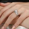 Charm Couple Rings Romantic Women Rhinestones CZ Rings Set Trendy Men Stainless Steel Rings Wedding Band Jewelry For Lover Gifts
