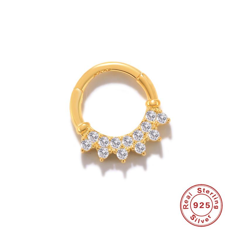 Sterling Silber 925 Hip Hop Knorpelpiercing Ohrringe Nasenringe Lippenringe Ohrringe Körperschmuck Hypoallergen Weiblich Männlich