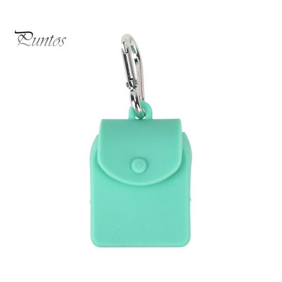 Mini Bag Keychain Storage Food Grade Soft Hangable Dustproof Silicone Travel Hook Design Portable Organizer Pouch Home Accessories