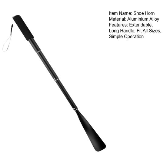 Shoe Horn Extendable Long Handle Fit All Sizes Labor-saving Easy To Wear Shoes Ergonomic Simple Operation Shoe Helper Daily Use Supply