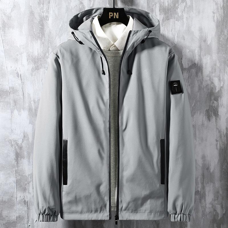 Chaqueta de hombre, abrigo de primavera y otoño, nueva chaqueta informal con capucha para jóvenes estudiantes, cortavientos para hombre.
