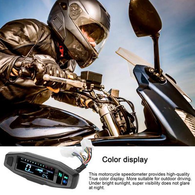 Motorcycle Speedometer Motorcycle LCD Screen Digital Display Odometer Assembly Speedometer For Motorbike Motorcycle Gauges Gear