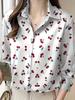 Women's Floral Printed Long Sleeve Blouse Fashion Tops Women's Elegant Blouse Tops Women's Commuter Office Clothing