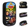 Creative Fireman Sam Pencil Case Firefighting Cartoon Pencilcases Pen for Student Pencil Bags School Supplies Gifts Stationery