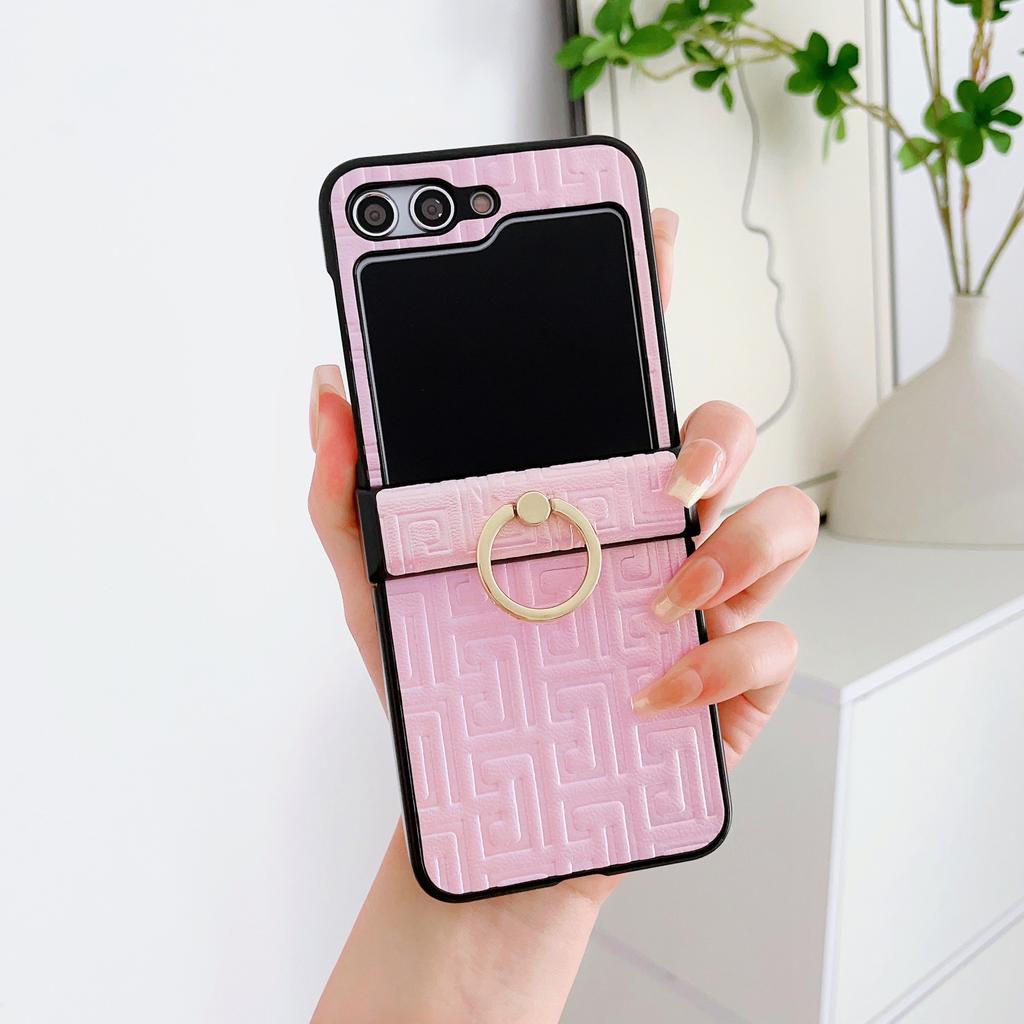 Suitable for Samsung Z Flip5 mobile phone case P50 Pocket diamond braided ring anti-drop case n2 flip