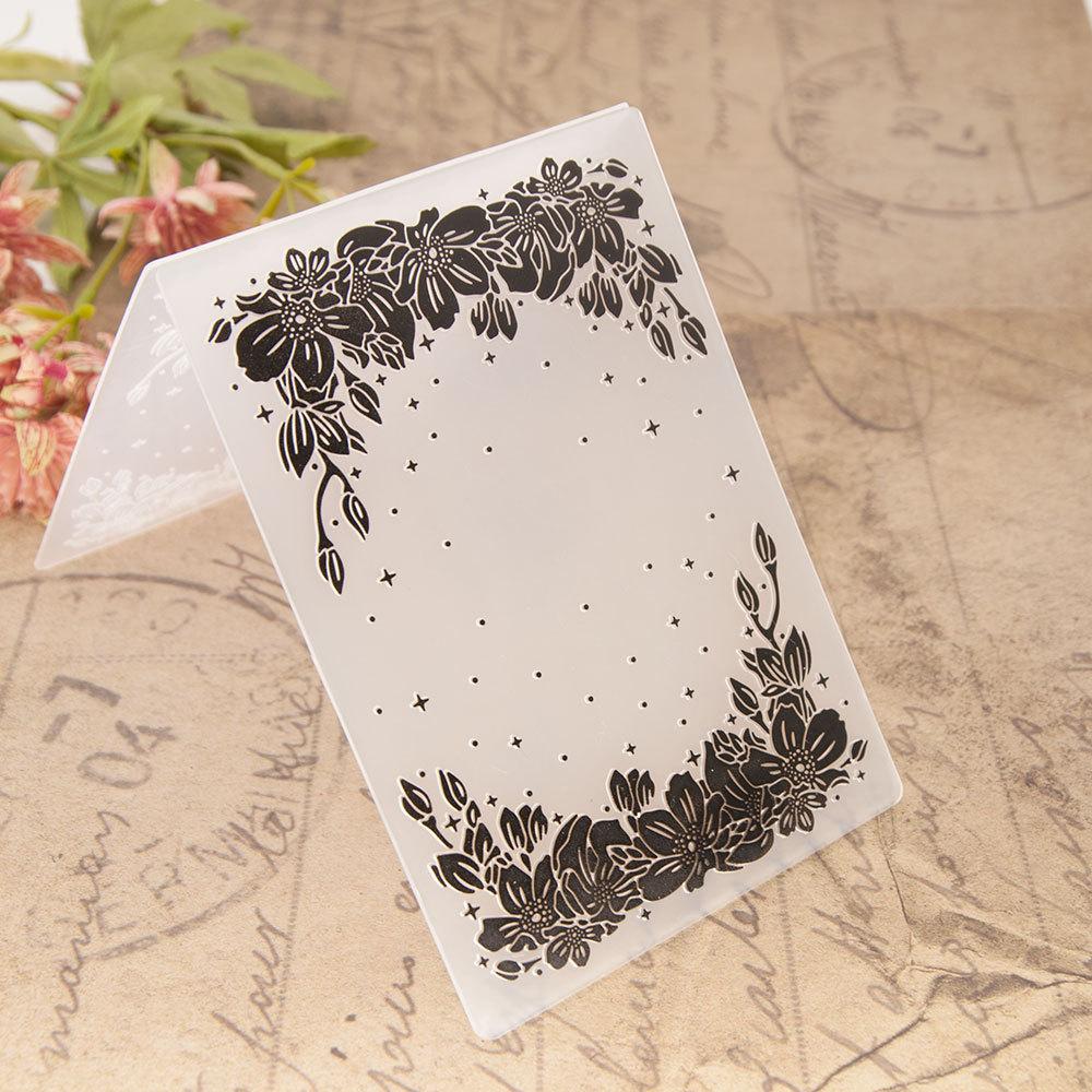 

Цветочная лоза Пластиковые папки для тиснения Шаблоны Штампы Трафарет Лист Снежинка Пузырь Точка Рамка No.3-Flower Vine