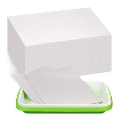 100 pezzi di carta per germogli idroponici, idratante, inodore, tagliata su misura, carta per germogli per un'elevata sopravvivenza
