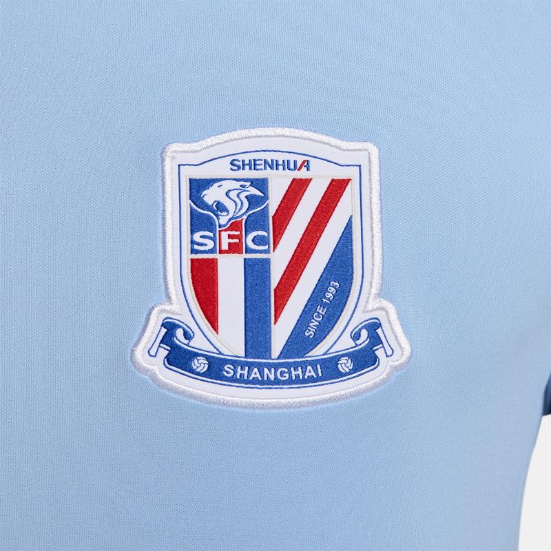 Nike Dri-Fit Shanghai Shenhua Dopamin Rychleschnoucí Pohodlné Všestranné Tričko s Dlouhým Rukávem Pánské Topy Mind-Blue Uhelně Černá Campus-Blue HM5725-436