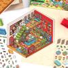 1Set Cartoon 3D Landscape Stickers Pocket Cabin Scene Stacking Pasting Stickers Diy Decoration Stickers Festival Birthday Gifts