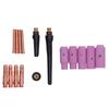 16PCS TIG Welding Torch Accessories Kit Copper Ceramic Plasma Cutter Torch Consumables for WP 17 18 26