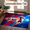 Custom Rug Erling Haaland Pattern Print Name Text Soft Non‑Slip Floor Carpet for Home Indoor Decoration