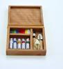 1/6 1/12  Doll House Simulation Miniature Mini Painting Pigment  Wooden Box  Model Decor