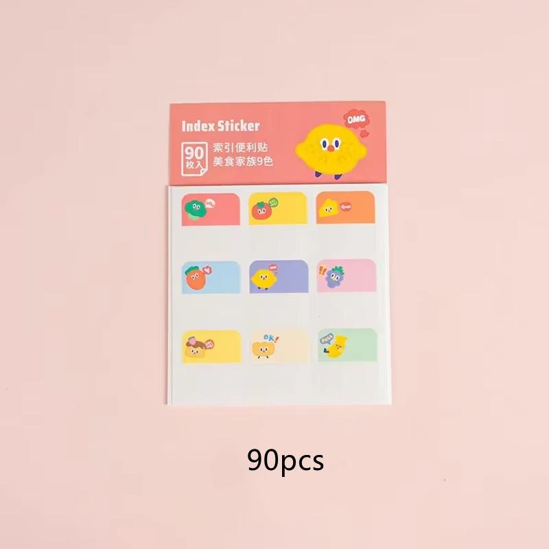 Gradient Color Index Sticker Innovative Quick Drying Anti-scratch Sweatproof Water Proof Student Stationery Label Stickers