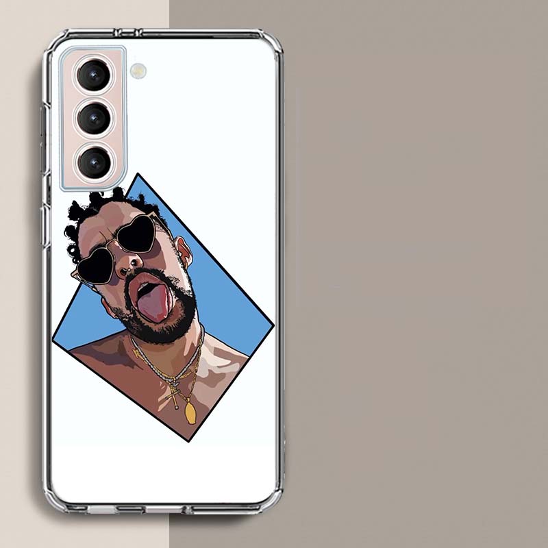 B-Bad B-Bunny Phone Case For Samsung Galaxy S25 Edge S24 S23 FE S21 S20 S10 Plus S22 S26 Ultra Cover Clear Cases TPU Capa Shell