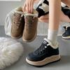 Winter Baumwollschuhe Damen neue Samt vielseitige Studenten High-Top Schuhe trendige Baumwollschuhe Plateau Freizeitschuhe