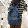 Schoolbag denim backpack 1011 casual washed denim student schoolbag large capacity wear-resistant retro denim schoolbag