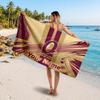 Queensland Maroons Customized Name Text Beach Towel, Soft Absorbent Towel Beach Pool Travel Personal Gift