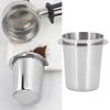 51mm Stainless Steel Coffee Machine Handle Dosing Cup Mug Coffee Powder Feeder Part