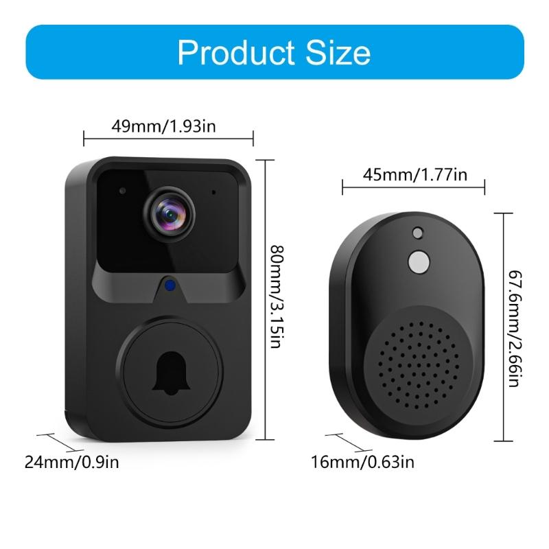 Wireless Videos Doorbell Camera with Chimes Videos Door Bells Two way Intercoms Sound Door Bells Easy Installation