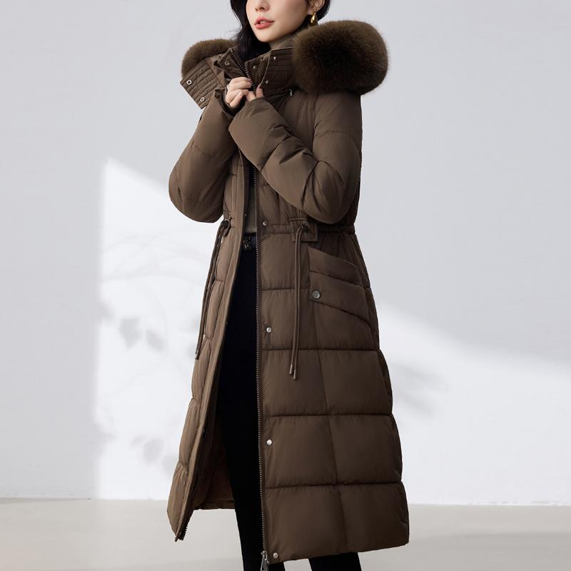 Fashion Woman Parkas Winter Long Coats Hooded Faux Fur Collar Thick Warm Overcoat Women's Jackets