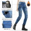 RENHE Winter Motorcycle Warm and Size XS Women's Pants, Comfortable, Fleece-Lined, Straight-Fit, Blue,