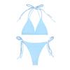 Bikini Solid Color Triangle Bag Nylon Swimsuit Women Split