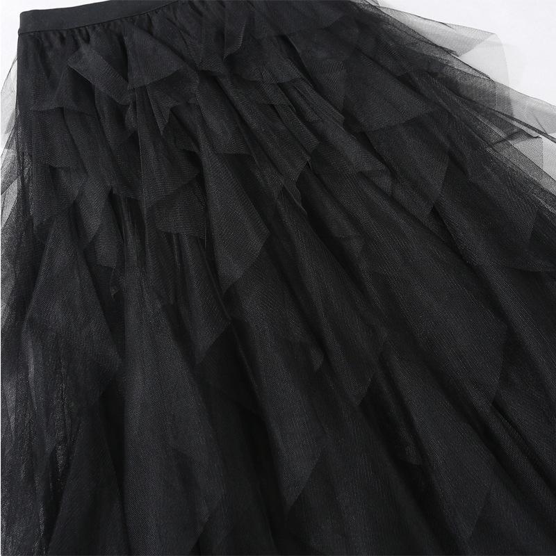 Women's Irregular Mesh Skirt - Multi-Layered Puffy Long Cake Skirt for Spring/Summer 2023: Super Fairy Style Dress