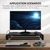 4 USB Multifunktions-Monitorständer mit 2.0 Anschlüssen, Ladefunktion, Monitorhalter, Computerbildschirm-Regal, Laptopständer, Organizer, Schwarz