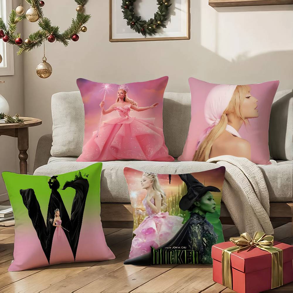 Fantasy Musical Film W-Wicked-MT Pillow Case Comfort Sofa Bed Silky elegant Invisible zipper Decorative cushion cover