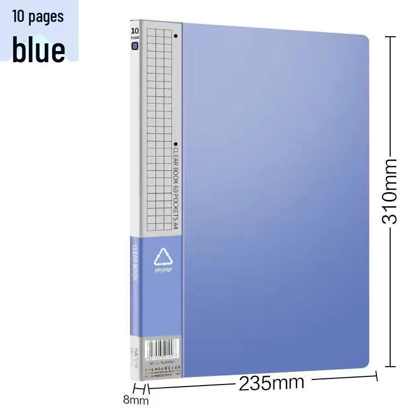 

A4 Thickened Document Binder with Transparent Pockets and Multi-Layer Design - Leupu Office Folder