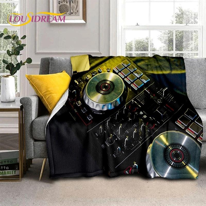 Vinylová deska Hudba DJ Displej Páska Měkká flanelová deka na postel Ložnice Pohovka Piknik, Přehozová deka na přikrytí Venkovní volný čas Dárek
