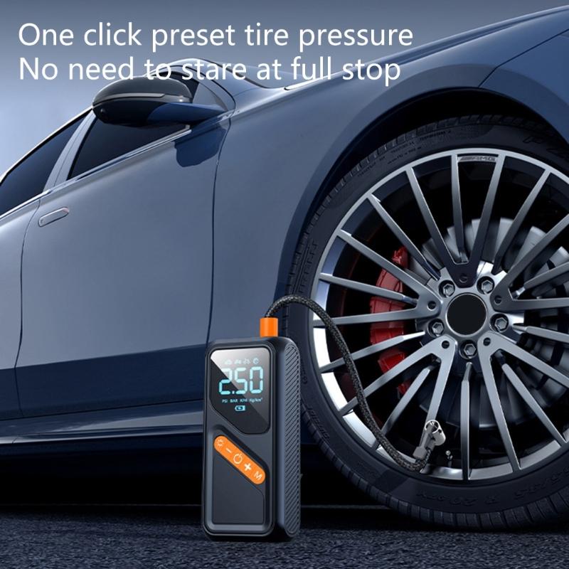 Efficient Electric Tire Inflator with Overpressure Protection Cordless Tire Inflator ABS for Automotive & Outdoor Use