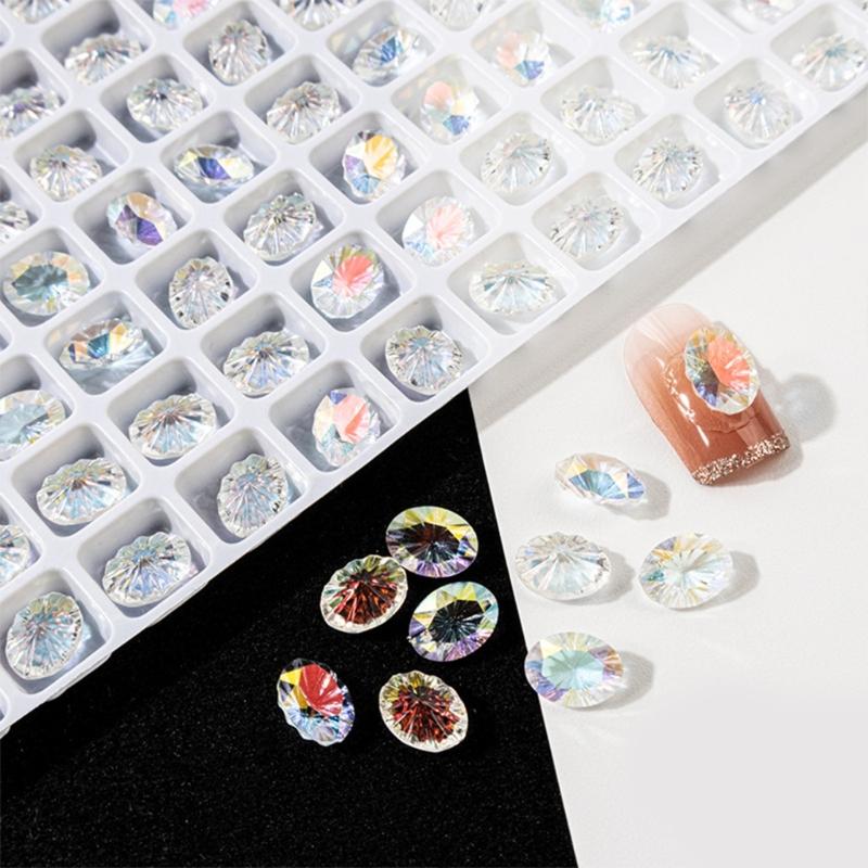 20Pcs Pointed Bottom Nail Rhinestones Diamond Nail Charms 3D Crystal Gems Jewelry DIY Manicures Nail Decorations