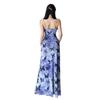 Coffee break French butterfly floral suspender dress children's summer new seaside vacation high-end long dress