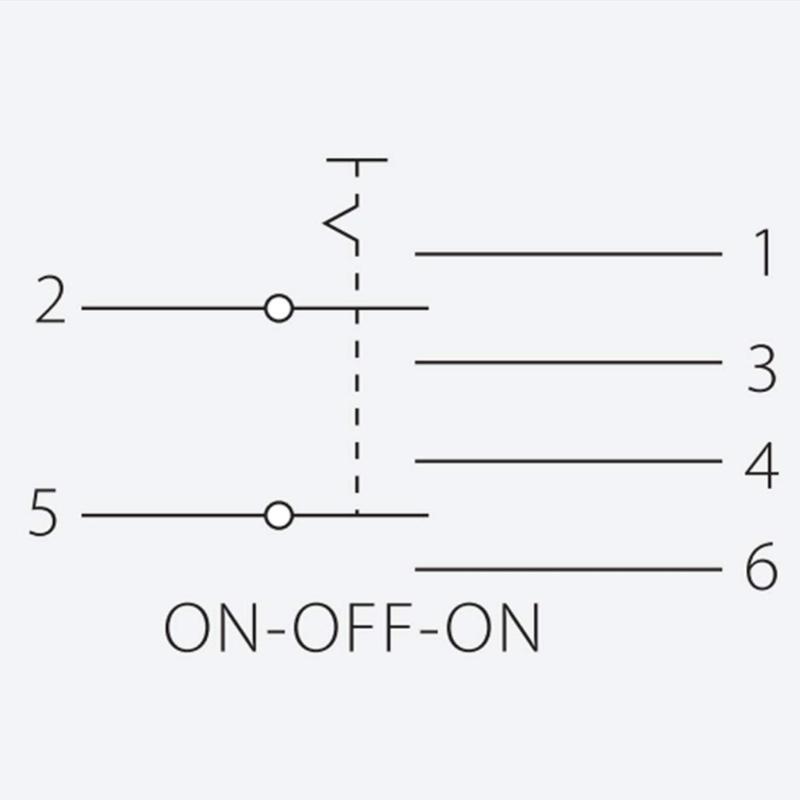 HY29D 3 Way Toggle Switches with 6 Pin Multiple Use PVC 6 Pin Button Switches for Residential Electrical Installations