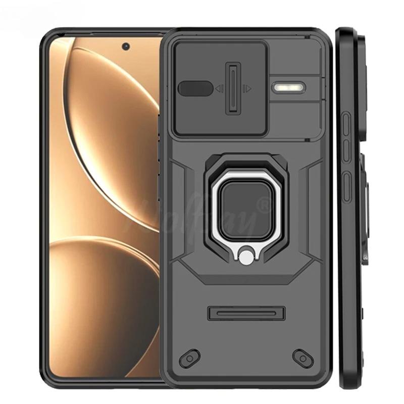 Shockproof Case For Xiaomi Poco F7 Ultra Case Poco F7 Ultra F7 Pro Ring Holder Magnetic Cover For Poco F7 Ultra Push Window Case