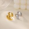 Fashion Asymmetric Wave Rings for Women Gold Plated Stainless Steel Geometric Ring Wedding Party Durable Jewelry Gift