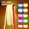 Bandă Luminoasă LED COB Neon 12V 24V Impermeabilă IP68 320 LED-uri Flexibilă Tub Lactat Iluminare 10 Culori 0.5m 1m 2m 3m 4m 5m